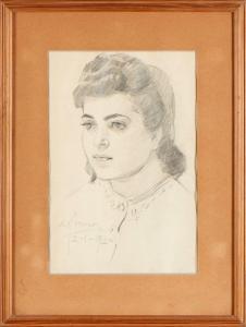 Morais Alfredo 1872-1971,Retrato de Senhora,1940,Veritas Leiloes PT 2023-01-24