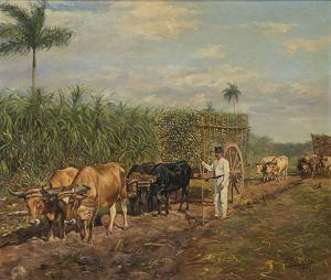 MORALES Eduardo 1868-1938,En la plantación de azúcar,1918,Subastas Segre ES 2016-12-13