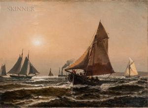 MORAN Edward 1829-1901,Vessels off the Coast Under a Hazy Sky,Skinner US 2019-03-22