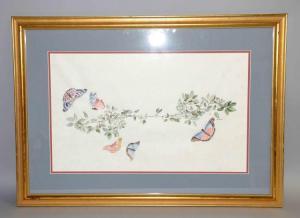 MORAN M,BUTTERFLIES ON BRANCHES,Dargate Auction Gallery US 2017-12-09
