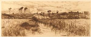 MORAN Mary Nimmo 1842-1899,The Haunt of the Muskrat, East Hampton,1884,Butterscotch Auction Gallery 2017-03-19