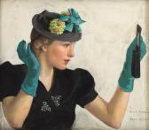 MORAN MCMEIN Neysa 1888-1949,Looking Into the Mirror,Swann Galleries US 2021-12-16