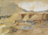 MORAN Thomas 1837-1926,THE GREAT THERMAL SPRINGS OF GARDINER'S RIVER MONT,1871,Sotheby's 2014-11-20
