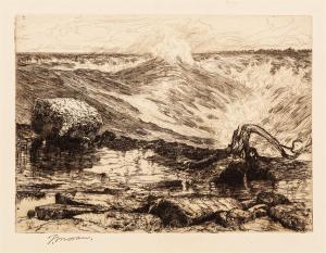 MORAN Thomas 1837-1926,The Rapids above Niagara,1885,Swann Galleries US 2024-03-14