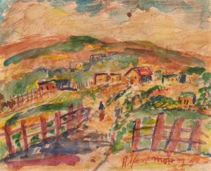 MORANG Alfred G 1901-1958,Pueblo Landscape,Santa Fe Art Auction US 2023-11-10