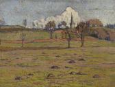 MORARD Arthur 1882-1950,Paysage au clocher,1913,Dogny Auction CH 2015-12-01