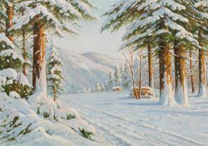 MORAS Bruno 1883-1939,Winter forest,im Kinsky Auktionshaus AT 2021-12-14