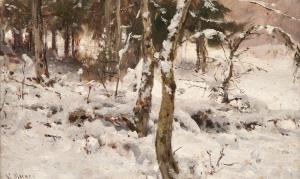 MORAS Walter 1854-1925,Ahrenshooper Holz im Winter,1905,Ahrenshoop DE 2023-12-30