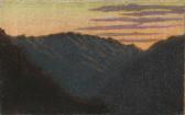 MORBELLI Angelo 1853-1919,TRAMONTO IN MONTAGNA,1907,Pandolfini IT 2016-04-19