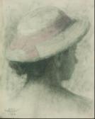 MORBELLI Gigi 1900-1980,“Il cappello di paglia”,1974,Sant'Agostino IT 2011-10-25