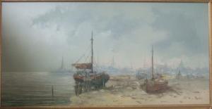 MORDEN Wivan 1900-1900,Beached boats at low tide,Bellmans Fine Art Auctioneers GB 2011-05-18
