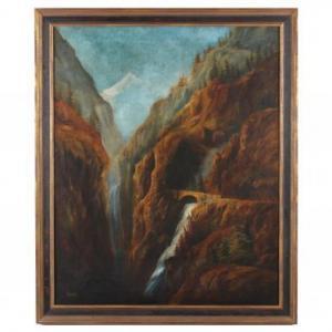 MORDT Gustav Adolph 1826-1856,Gorge with Waterfalls,Leland Little US 2017-03-04
