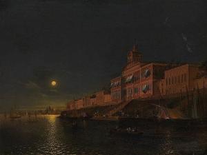 MORDVINOV ALEXANDER 1799-1858,Lot 61Moonlit Night on an Italian Lagoon,MacDougall's GB 2014-11-26