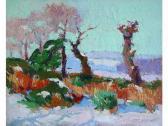 MOREAU Albert 1800-1900,«Paysage de neige »,Turpin FR 2007-06-24