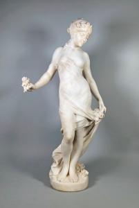 MOREAU Auguste 1834-1917,Femme aux roses,Saint Germain en Laye encheres-F. Laurent FR 2024-02-24