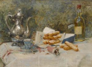 MOREAU DE TOURS Thérèse 1861-1921,Nature morte sur la table de la cuisine,Bonhams GB 2016-05-04