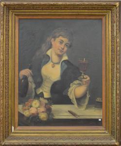 MOREAU G,Jeune femme à table,1877,Rops BE 2017-04-09