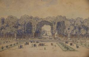 MOREAU Louis Gabriel 1740-1806,Le jardin des Tuileries,Art Valorem FR 2024-03-21