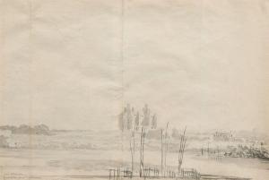 MOREAU Louis Gabriel 1740-1806,Paysage fluviale,Damien Leclere FR 2019-07-03