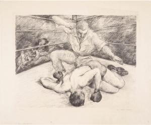 MOREAU Luc Albert 1882-1948,Boxing - Counted Out,Wiederseim US 2023-12-20