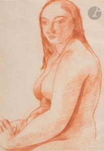 MOREAU Luc Albert 1882-1948,Buste de femme nue,1921,Ader FR 2023-10-27