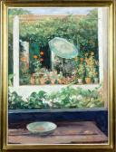 MOREAU Max 1902-1992,La terrasse du peintre en Espagne,Galerie Moderne BE 2021-02-22