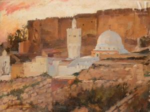 MOREAU Max 1902-1992,Le Kef - La Kasbah et la mosquée Sidi Makhlouf, Tu,Millon & Associés 2023-12-16