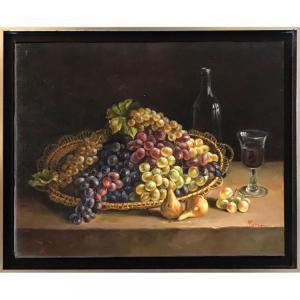 MOREAU Nicolas 1800-1800,Panier de raisins,Herbette FR 2022-07-08