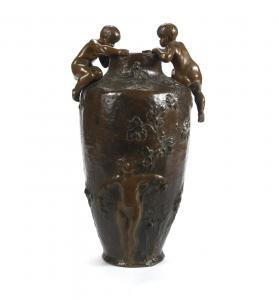 MOREAU VAUTHIER Paul 1831-1893,A patinated bronze figural vase,Bonhams GB 2017-07-25