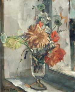 MOREL Louise 1898-1974,Flowers on the window seal,Matsa IL 2016-04-13