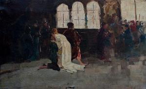MORELLI Domenico 1823-1901,Il bacio della regina Ginevra a Lancillotto,Finarte IT 2015-11-10