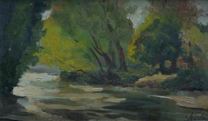 MORELLI Victor 1860-1936,Scorcio di paesaggio con fiume,Galleria Pananti Casa d'Aste IT 2021-09-10