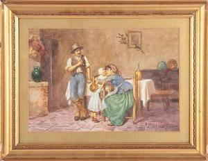 MORELLO Leonardo 1858-1917,Interior family scene,Kamelot Auctions US 2016-11-17