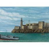 MORENO Rafael 1887-1955,THE LIGHTHOUSE, EL MORRO HARBOR, CUBA,1946,Sotheby's GB 2007-11-20