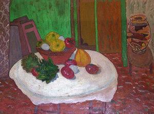 MORENO Vincente 1900-1900,Still life with fruit and vegetables,1966,Rosebery's GB 2011-04-09
