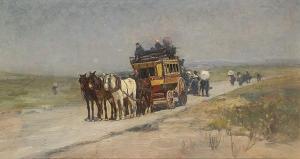 MORERA Y GALICIA Jaime 1855-1927,La carreta de caballos,Subastas Segre ES 2021-12-14