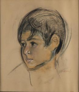 MOREROD Edouard 1879-1919,Portrait d'un jeune garçon,Dogny Auction CH 2022-04-05