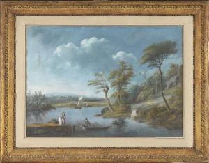 MORETH J 1700-1800,Vue du lac d'Ermenonville,1815,Adjug'art FR 2023-07-25