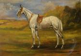 MORETON HUGHES J,Saddled horse in a landscape,1914,Gilding's GB 2014-04-15