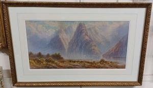 MORETON Samuel H. 1845-1921,mountainous landscape,1889,Henry Adams GB 2022-01-20