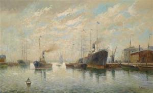 MORETTI D.,In the Harbour at Genoa,1900,Palais Dorotheum AT 2011-12-06
