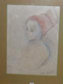 MORETTI K 1800-1800,Portrait de fillette au chapeau rouge,Pescheteau-Badin FR 2010-03-30