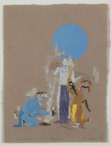 MORGAN Ed 1934-2014,Once Upon A Blue Moon,1996,Santa Fe Art Auction US 2023-03-15