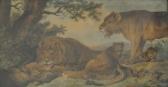morgan eliza 1700,lioness with cubs and lion eating deer,1789,Reeman Dansie GB 2009-04-28