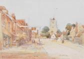 MORGAN F. W 1900,village street scene,19th Century,Burstow and Hewett GB 2010-11-17