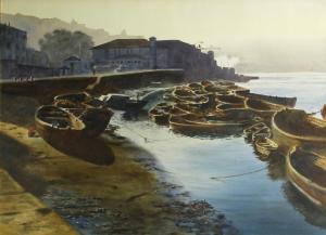 MORGAN HENNINGER Joseph 1906-1999,Sunrise, Oporto, Portugal,1965,Bonhams GB 2013-11-10