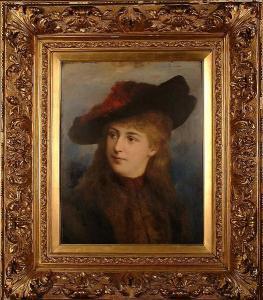 MORGAN Joseph 1839-1898,Portrait of a young woman, bust length, wearing a ,Bonhams GB 2006-07-04
