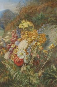 MORGAN Mary Vernon 1871-1927,landscape scene with flowers to foreground,Ewbank Auctions 2023-03-23
