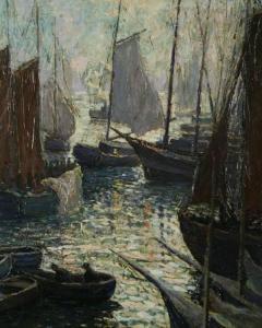 MORGAN Theodore John 1872-1947,Crowded Harbor,Trinity Fine Arts, LLC US 2008-07-20