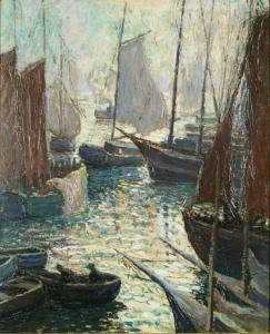 MORGAN Theodore John 1872-1947,Crowded Harbor,1872,Trinity Fine Arts, LLC US 2008-11-15